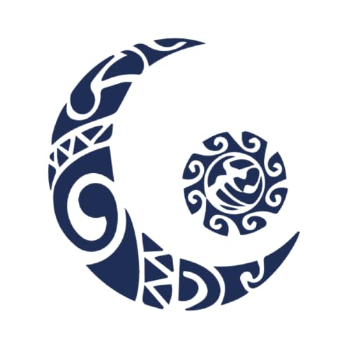 Tattwo.me - Temporäre Tattoos für Erwachsene und Kinder, 2 Wochen, wasserfest - lune tribale - Pflanzliche Tinte - EU-Kosmetik-Zertifikat - (5X5 P0197). von Tattwo.me