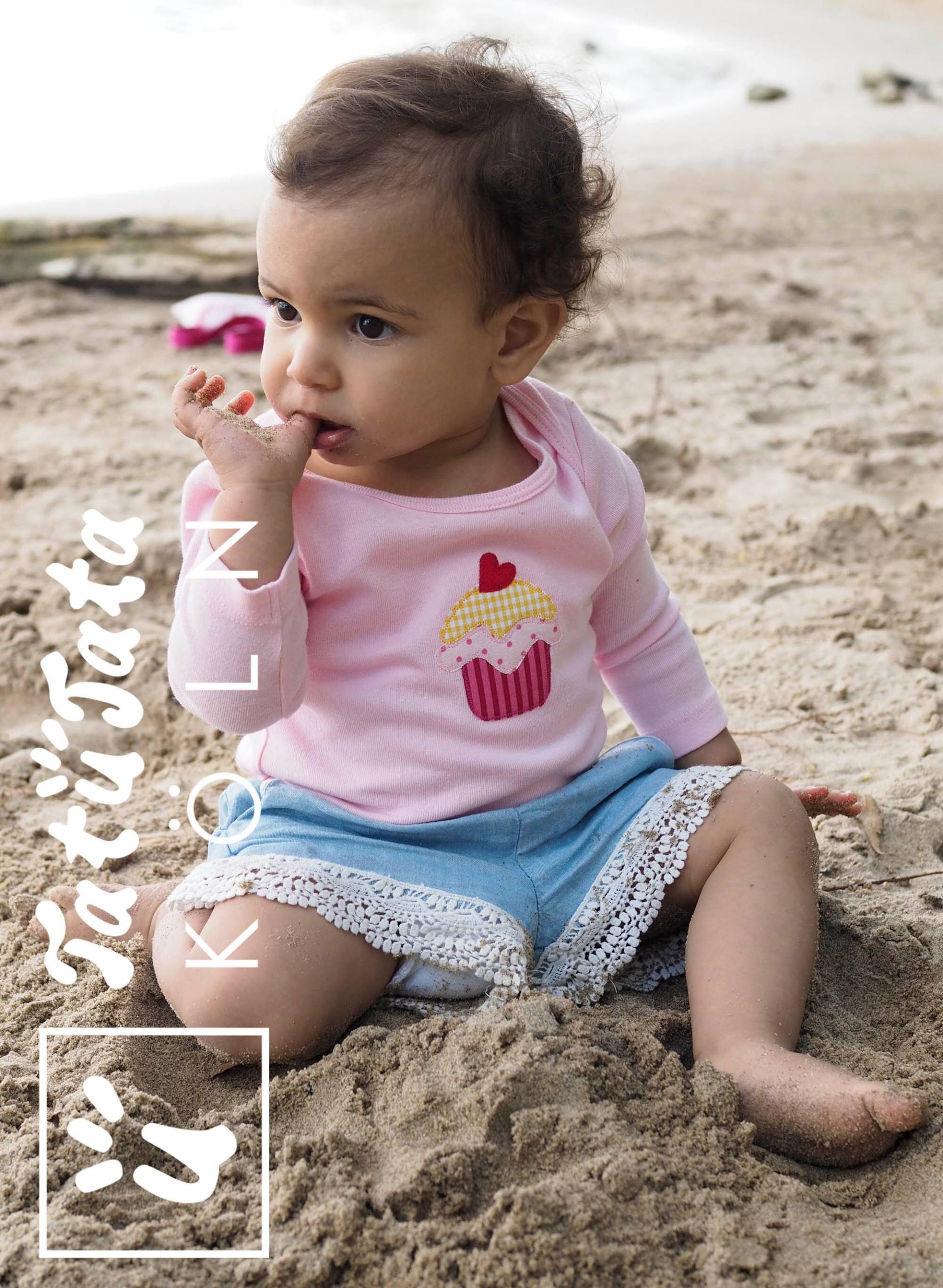Baby Langarmshirt Cupcake Rosa von TatueTataKoeln