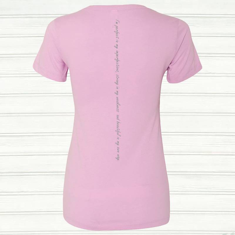 Motivierendes T-Shirt Mit V-Ausschnitt, Imperfektions-Zitat von Tatuud