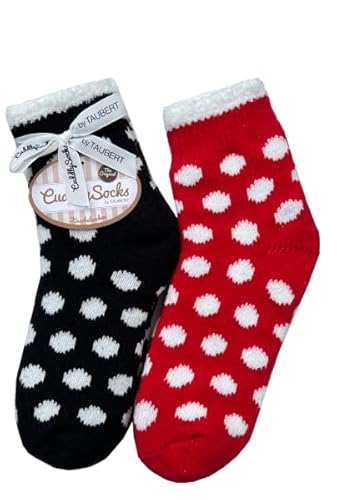Taubert 232158-588 KUSCHELSOCKEN dick Daisy 2 Paar rot schwarz von Taubert