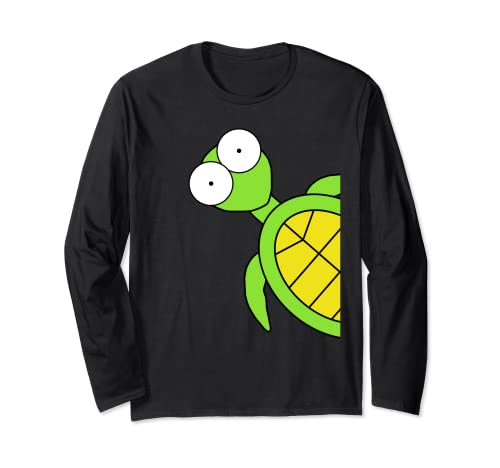 Witzige Comic Schildkröte - Für Jungs, Mädchen und Kinder Langarmshirt von Tauchen Schildkröten, lustige Sprüche, Amphibien