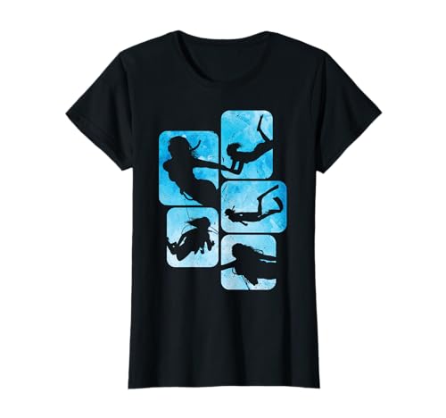 Tauchschule Schnorchlerin Tauchen Taucherin Damen Mädchen T-Shirt von Tauchlehrerin Schnorcheln Tauchen Zubehör Frauen