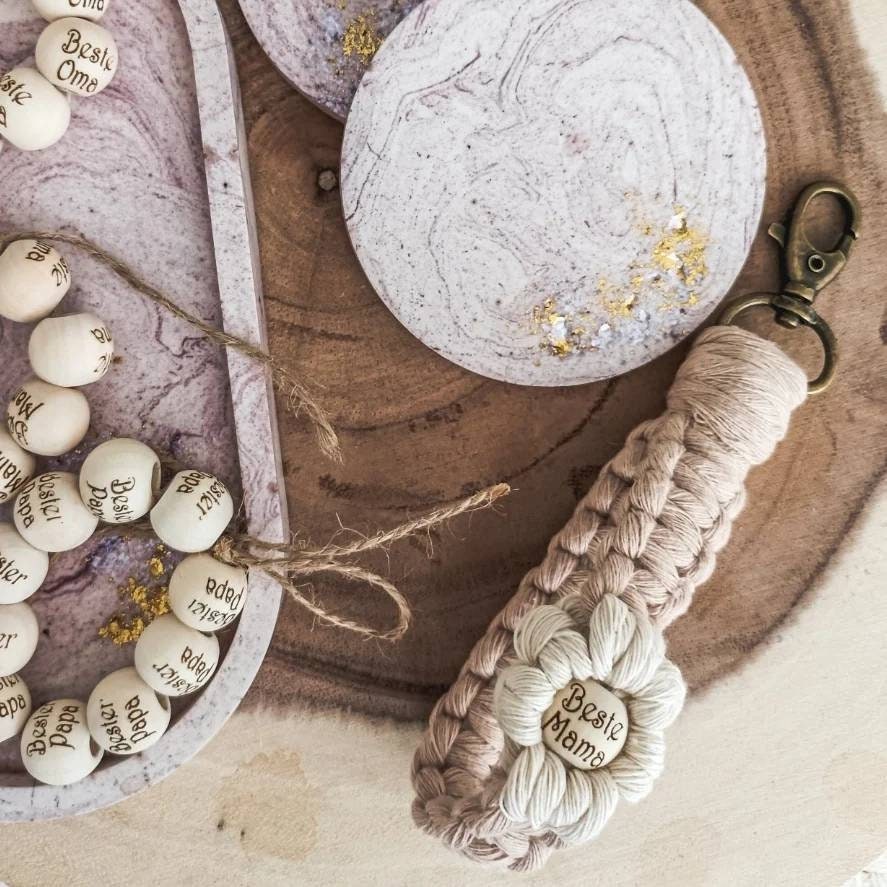 Geschenk Für Papa Schlüsselanhänger, Vatertagsgeschenk, Mama, Schlüsselanhänger Makramee Geschenk Für Papa Schlüsselanhänger, Vatertagsgeschenk, Mama, Schlüsselanhänger Makramee von TaunussteinerKunst