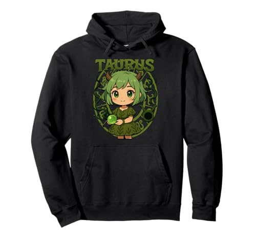 Niedliches Stier Anime Sternzeichen Mädchen Pullover Hoodie Niedliches Stier Anime Sternzeichen Mädchen Pullover Hoodie von Taurus Anime Zodiac Fun Apparel