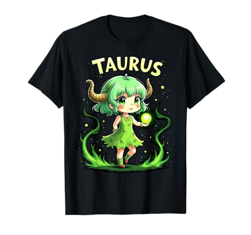 Niedliches Stier Anime Sternzeichen Mädchen T-Shirt Niedliches Stier Anime Sternzeichen Mädchen T-Shirt von Taurus Anime Zodiac Fun Apparel