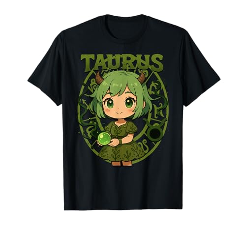 Niedliches Stier Anime Sternzeichen Mädchen T-Shirt Niedliches Stier Anime Sternzeichen Mädchen T-Shirt von Taurus Anime Zodiac Fun Apparel