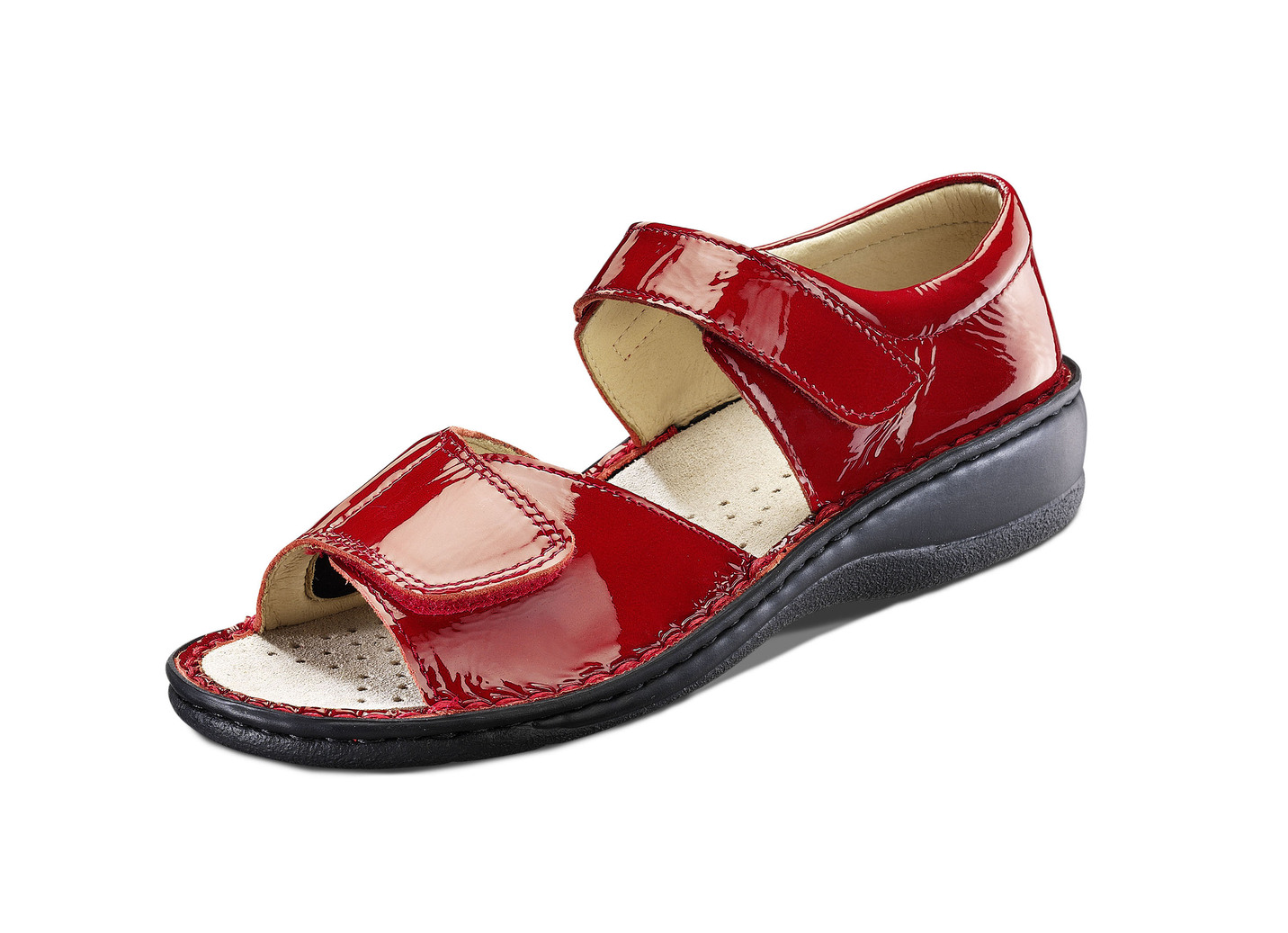 Taurus Damen-Sandalette in Lackoptik, Rot, Größe 36 von Taurus