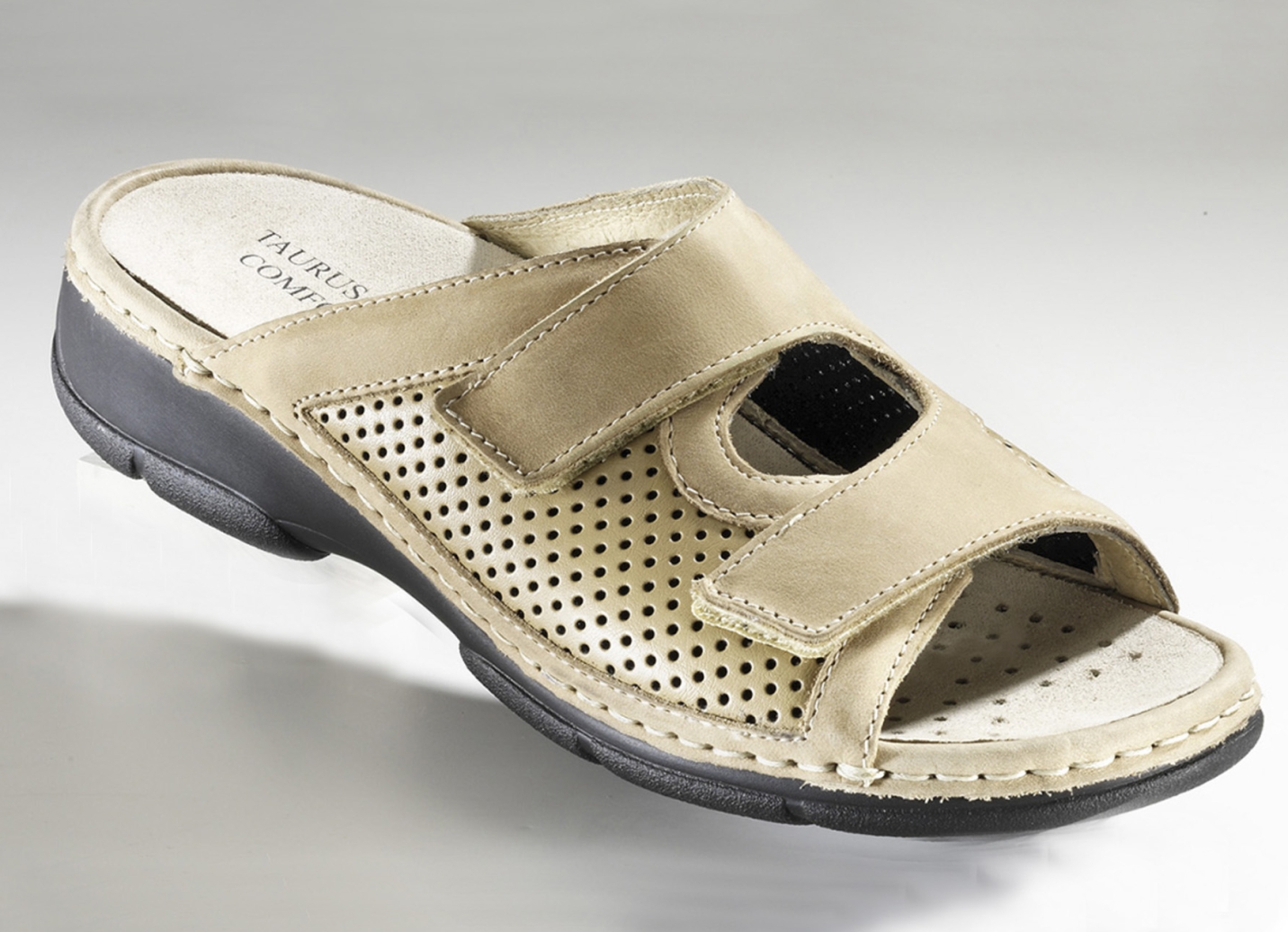 "Taurus" Damen-Stretchschuhe in verschiedenen Ausführungen und Farben, Damen-Sandale, Beige, Größe 38 von Taurus