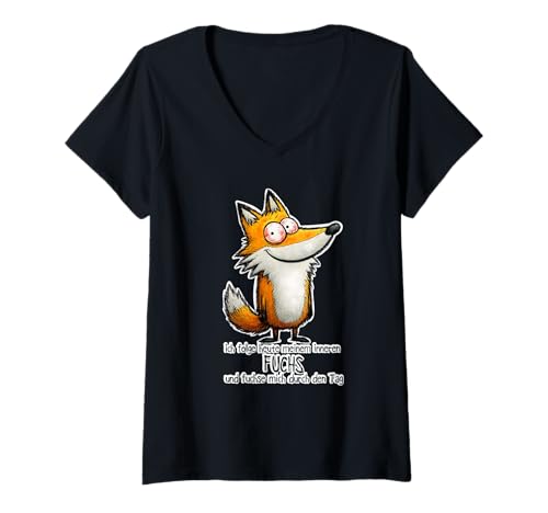 Damen Ich Folge Heute Meinem inneren Fuchs und fuchse Mich durch T-Shirt mit V-Ausschnitt Damen Ich Folge Heute Meinem inneren Fuchs und fuchse Mich durch T-Shirt mit V-Ausschnitt von Tausch