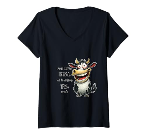 Damen lustiges Kuh Design. But 99% egal & die restlichen 1% auch T-Shirt mit V-Ausschnitt Damen lustiges Kuh Design. But 99% egal & die restlichen 1% auch T-Shirt mit V-Ausschnitt von Tausch
