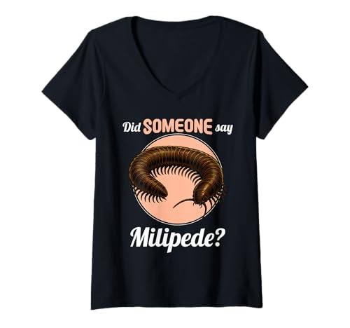 Damen Tausendfüßer T-Shirt mit V-Ausschnitt Damen Tausendfüßer T-Shirt mit V-Ausschnitt von Tausendfüßer Tier Shop