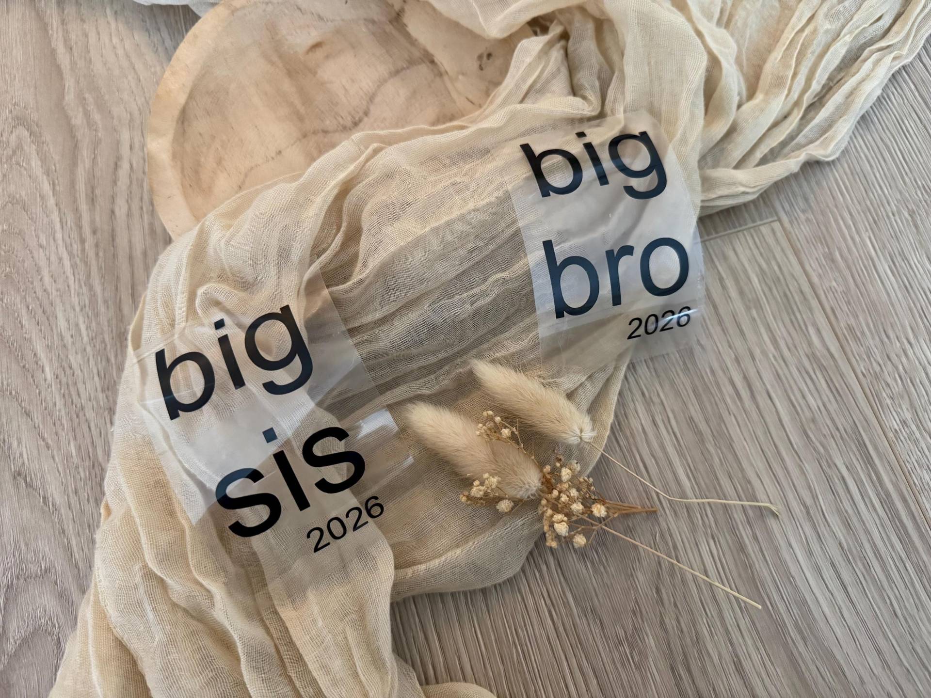 Bügelbild Großer Bruder Jahreszahl , Große Schwester - Bügelmotiv, Schriftzug Mit Oder Ohne Jahreszahl, Big Bro Sis von TautropfenMagie