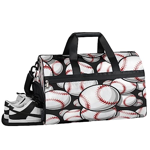 Anime Basketball Turnbeutel, Sport Turnbeutel mit Nassfach & Schuhfach, Turnbeutel für Damen, Turnbeutel für Männer, Workout Tasche, Sporttasche, Weekender Bag mit Schuhfach, Kunst-Baseball-Aufdruck, von Tavisto