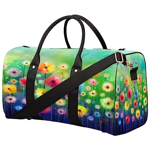 Aquarell Frühling Blume Reisetasche, Weekender Taschen für Frauen Reisen, Turnbeutel, Handgepäck Taschen für Flugzeuge, Duffle Bag für Männer Reisen, Weekender Tasche, Aquarell Frühlingsblume von Tavisto