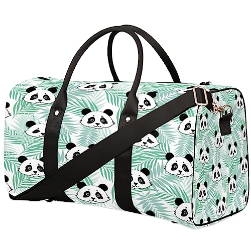 Art Panda Muster Reisetasche, Weekender Taschen für Frauen Reisen, Turnbeutel, Handgepäck Taschen für Flugzeuge, Duffle Bag für Männer Reisen, Weekender Tasche, Kunst-Panda-Muster von Tavisto