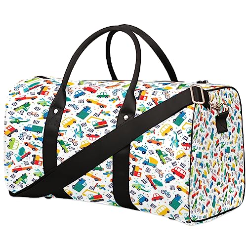 Auto Muster Reisetasche, Weekender Taschen für Frauen Reisen, Turnbeutel, Handgepäck Taschen für Flugzeuge, Duffle Bag für Männer Reisen, Weekender Tasche, Auto Muster von Tavisto