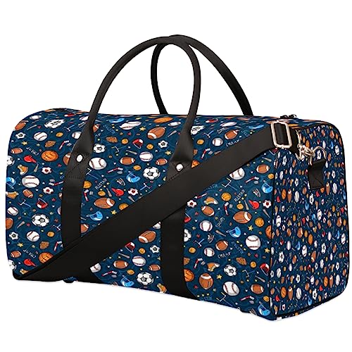 Basketball Baseball Rugby Reisetasche, Weekender Taschen f黵 Frauen Reisen, Turnbeutel, Handgep鋍k Taschen f黵 Flugzeuge, Duffle Bag f黵 M鋘ner Reisen, Weekender Tasche, Basketball von Tavisto