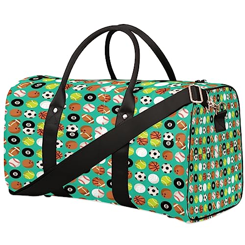 Basketball Rugby Baseball Reisetasche, Weekender Taschen f黵 Frauen Reisen, Turnbeutel, Handgep鋍k Taschen f黵 Flugzeuge, Duffle Bag f黵 M鋘ner Reisen, Weekender Tasche, Basketball Rugby Baseball von Tavisto