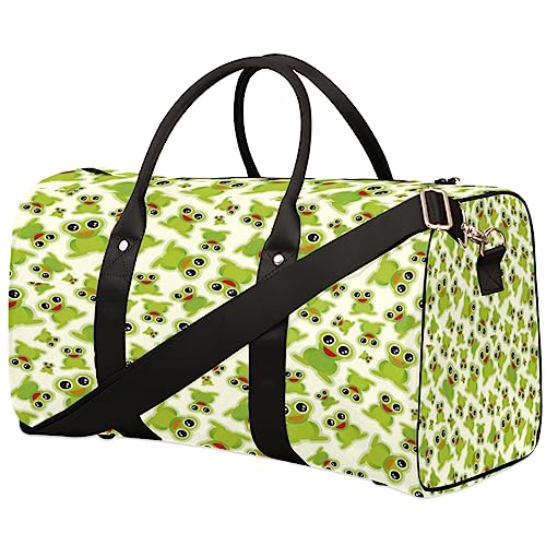 Big Eyed Frog Reisetasche, Weekender Taschen für Frauen Reisen, Turnbeutel, Handgepäck Taschen für Flugzeuge, Duffle Bag für Männer Reisen, Weekender Tasche, Frosch mit großen Augen von Tavisto