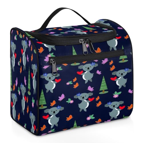 Bunny Magic Hat Make-up-Tasche für Damen, große Kapazität, tragbare Reise-Kosmetiktasche, wasserdicht, doppelte Reißverschlüsse, Make-up-Tasche mit Haken zum Aufhängen, für Hautpflege, Reisen, von Tavisto