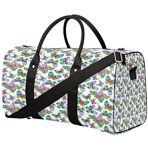 Bunte se Schmetterlings-Reisetasche, Weekender Taschen f黵 Frauen Reisen, Turnbeutel, Handgep鋍k Taschen f黵 Flugzeuge, Duffle Bag f黵 M鋘ner Reisen, Weekender Tasche, Bunter Ser Schmetterling von Tavisto