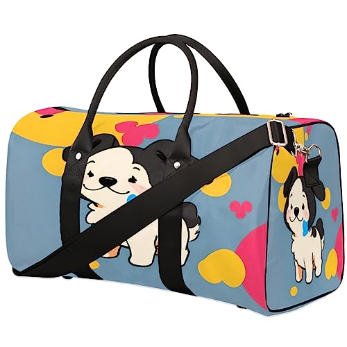 Cartoon Blue Birthmark Dog Travel Bag, Weekender Bags for Women Travel, Gym Bag, Carry on Bags for Airplanes, Duffle Bag for Men Travel, Weekender Bag, Travel Duffle Bag, Cartoon Blau Muttermal Hund von Tavisto