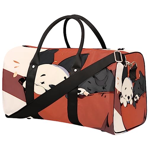 Cartoon Pocket Dog Travel Bag, Weekender Bags for Women Travel, Gym Bag, Carry on Bags for Airplanes, Duffle Bag for Men Travel, Weekender Bag, Travel Duffle Bag, Cartoon Pocket Dog von Tavisto