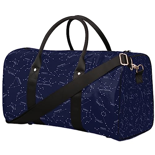 Constellation Chart Reisetasche, Weekender Taschen für Frauen Reisen, Turnbeutel, Handgepäck Taschen für Flugzeuge, Duffle Bag für Männer Reisen, Weekender Tasche, Sternbild-Diagramm von Tavisto