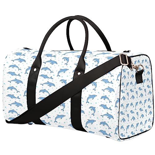 Delfine Muster Reisetasche, Weekender Taschen für Frauen Reisen, Turnbeutel, Handgepäck Taschen für Flugzeuge, Duffle Bag für Männer Reisen, Weekender Tasche, Delfin-Muster von Tavisto