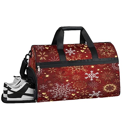 Funny Art Musiknoten Turnbeutel, Sport Turnbeutel mit Nassfach & Schuhfach, Turnbeutel für Damen, Turnbeutel für Männer, Workout-Tasche, Sporttasche, Weekender Bag mit Schuhfach, Lustige Weihnachten von Tavisto