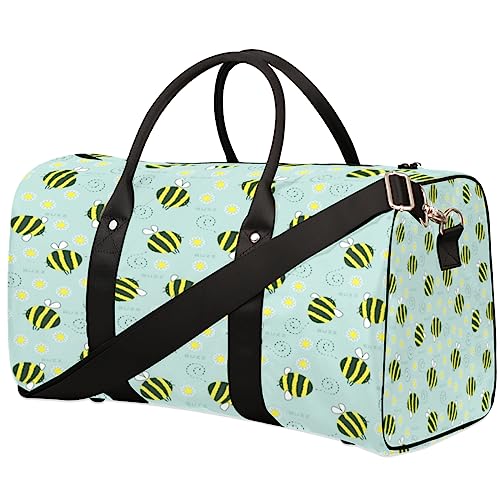 Gestreifte Bienen Reisetasche, Weekender Taschen für Frauen Reisen, Turnbeutel, Handgepäck Taschen für Flugzeuge, Duffle Bag für Männer Reisen, Weekender Tasche, Gestreifte Bienen von Tavisto