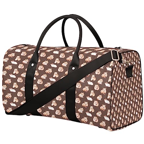 Hamster Muster Reisetasche, Weekender Taschen für Frauen Reisen, Turnbeutel, Handgepäck Taschen für Flugzeuge, Duffle Bag für Männer Reisen, Weekender Tasche, Reise Duffle Bag, Hamster-Muster, von Tavisto