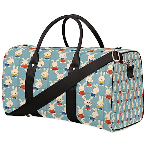 Kaninchen Geschwister Reisetasche, Weekender Taschen f黵 Frauen Reisen, Turnbeutel, Handgep鋍k Taschen f黵 Flugzeuge, Duffle Bag f黵 M鋘ner Reisen, Weekender Tasche, Kaninchen Geschwister von Tavisto