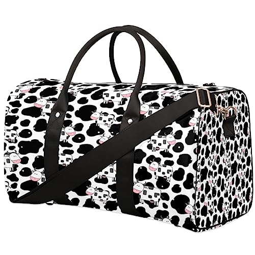 Kawaii Kühe Reisetasche, Weekender Taschen für Frauen Reisen, Turnbeutel, Handgepäck Taschen für Flugzeuge, Duffle Bag für Männer Reisen, Weekender Tasche, Kawaii Kühe von Tavisto