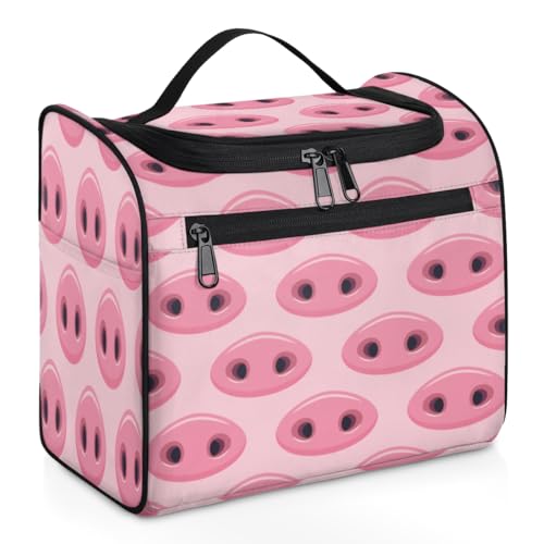 Kawaii Make-up-Tasche für Damen, große Kapazität, Kulturbeutel, tragbare Reise-Kosmetiktasche, wasserdicht, doppelte Reißverschlüsse, Make-up-Tasche mit Haken zum Aufhängen, für Hautpflege, Reisen, von Tavisto