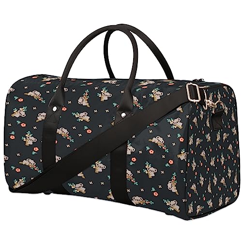 Koala Floral Reisetasche, Weekender Taschen f黵 Frauen Reisen, Turnbeutel, Handgep鋍k Taschen f黵 Flugzeuge, Duffle Bag f黵 M鋘ner Reisen, Weekender Tasche, Koala Floral von Tavisto