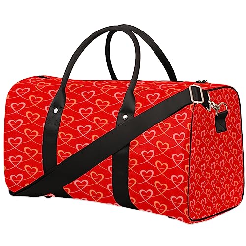 Liebe Herz Muster Reisetasche, Weekender Taschen für Frauen Reisen, Turnbeutel, Handgepäck Taschen für Flugzeuge, Duffle Bag für Männer Reisen, Weekender Tasche, Herzmuster von Tavisto