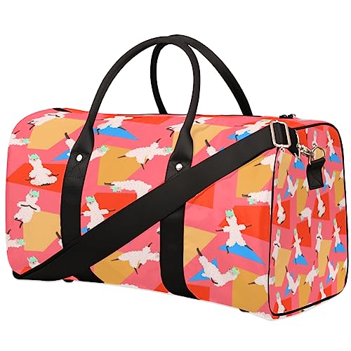 Llama Kung Fu Reisetasche, Weekender Taschen f黵 Frauen Reisen, Turnbeutel, Handgep鋍k Taschen f黵 Flugzeuge, Duffle Bag f黵 M鋘ner Reisen, Weekender Tasche, Lama Kung Fu von Tavisto