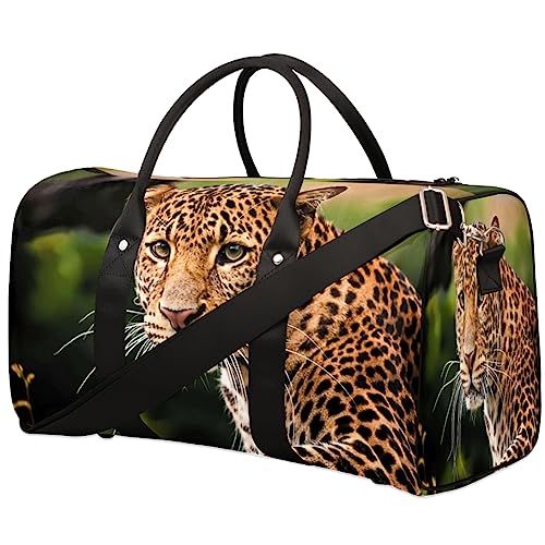 Lonely Leopard Reisetasche, Weekender Taschen für Frauen Reisen, Turnbeutel, Handgepäck Taschen für Flugzeuge, Duffle Bag für Männer Reisen, Weekender Tasche, Einsamer Leopard von Tavisto