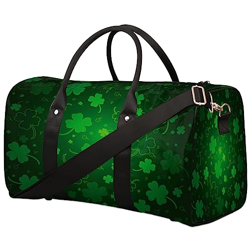 Lucky Clovers Reisetasche, Weekender Taschen f黵 Frauen Reisen, Turnbeutel, Handgep鋍ktaschen f黵 Flugzeuge, Duffle Bag f黵 M鋘ner Reisen, Weekender Tasche, Reisetasche, Gl點ksklee von Tavisto