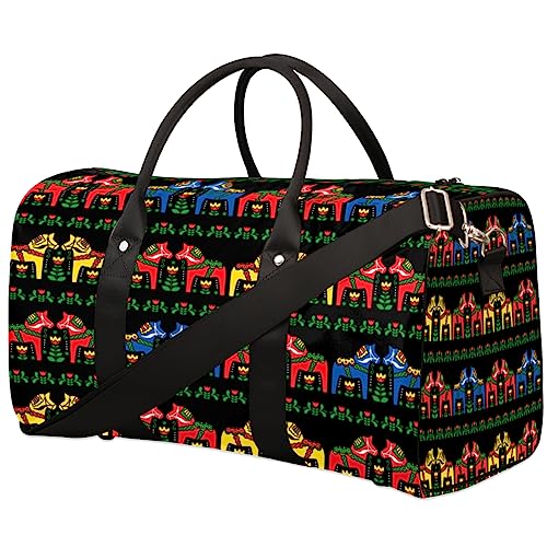 Lustige Pferde Reisetasche, Weekender Taschen für Frauen Reisen, Turnbeutel, Handgepäck Taschen für Flugzeuge, Duffle Bag für Männer Reisen, Weekender Tasche, Lustiges Pferd von Tavisto