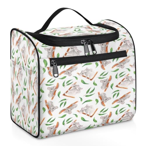 Make-up-Tasche mit Pinguin-Motiv für Damen, große Kapazität, tragbare Reise-Kosmetiktasche, wasserdicht, doppelte Reißverschlüsse, Make-up-Tasche mit Haken zum Aufhängen, für Hautpflege, Reisen, von Tavisto