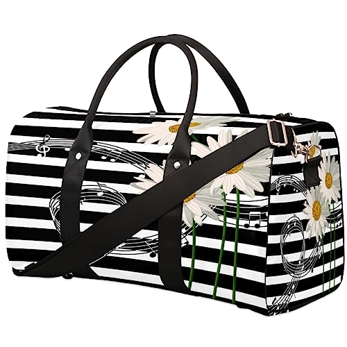 Musiknoten Muster Reisetasche, Weekender Taschen für Frauen Reisen, Turnbeutel, Handgepäck Taschen für Flugzeuge, Duffle Bag für Männer Reisen, Weekender Tasche, Musiknoten-Muster von Tavisto