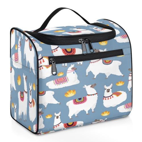 Niedliche Koala-Make-up-Tasche für Damen, große Kapazität, tragbare Reise-Kosmetiktasche, wasserdicht, doppelte Reißverschlüsse, Make-up-Tasche mit Haken zum Aufhängen, für Hautpflege, Reisen, von Tavisto