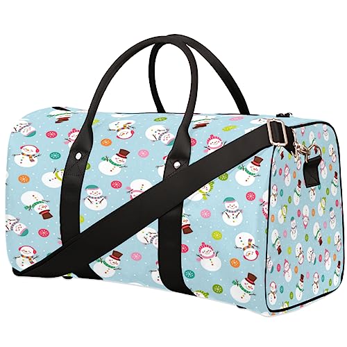 Niedliche Schneemann-Reisetasche, Weekender Taschen f黵 Frauen Reisen, Turnbeutel, Handgep鋍k Taschen f黵 Flugzeuge, Duffle Bag f黵 M鋘ner Reisen, Weekender Tasche, Niedlicher Schneemann von Tavisto