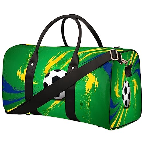 Personalisierte Fußball Reisetasche, Weekender Taschen für Frauen Reisen, Turnbeutel, Handgepäck Taschen für Flugzeuge, Duffle Bag für Männer Reisen, Weekender Tasche, Personalisierter Fußball von Tavisto