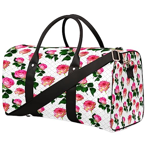 Schöne Rose Blume Reisetasche, Weekender Taschen für Frauen Reisen, Turnbeutel, Handgepäck Taschen für Flugzeuge, Duffle Bag für Männer Reisen, Weekender Tasche, Schöne Rose Blume von Tavisto