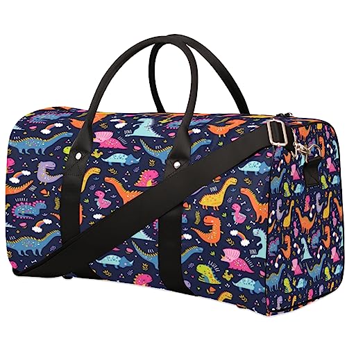 Süße Dino Print Reisetasche, Weekender Taschen für Frauen Reisen, Turnbeutel, Handgepäck Taschen für Flugzeuge, Duffle Bag für Männer Reisen, Weekender Tasche, Niedlicher von Tavisto