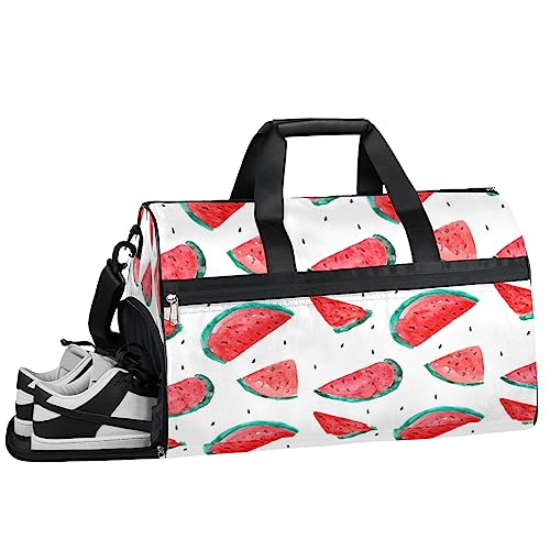 Sunrise Eiffelturm Turnbeutel Sport Turnbeutel mit Nassfach & Schuhfach Turnbeutel für Damen Turnbeutel Herren Workout Tasche Sportbeutel Weekender Bag mit Schuhfach, Süße Wassermelone, 19.7*9.9*13 von Tavisto