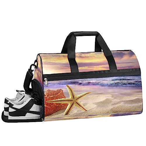 Tavisto Starfish Beach Sand Ultimate Waterproof Duffle Bag for Women - Stylish, Spacious, and Versatile Travel & Gym Companion, Seestern Strand Sand, 19.7*9.9*13inch von Tavisto